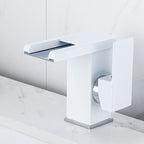Contemporary Sink Faucet Solid Color Low Arc Bathroom Sink Faucet
