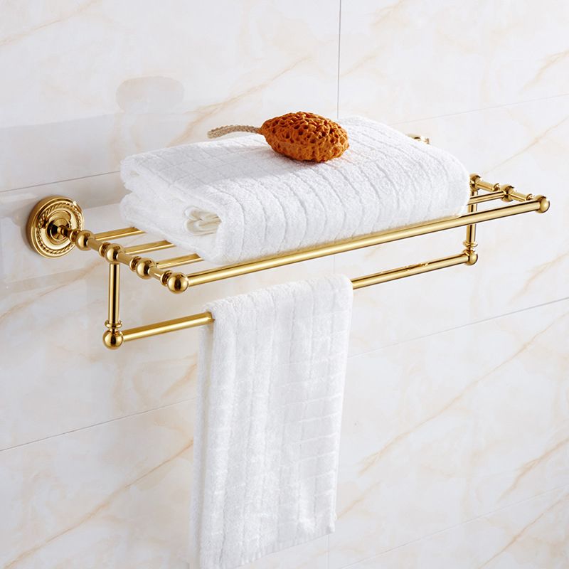 Traditional Golden Bath Accessory Set Copper Bathroom Accessory Kit