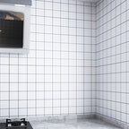Modern Peel and Stick Tiles PVC Square Wallpaper for Kitchen and Bathroom Splashback