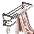 Traditional bathroom accessory as a single piece or in a set in grey