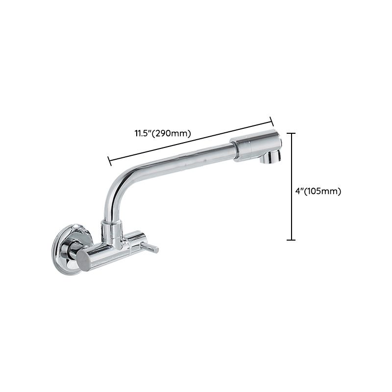 Wall-mounted metal bathtub filler with low arc waterfall bathtub faucet