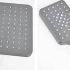 Rectangular Gray Showerhead Combo Standard Spray Pattern Showerhead