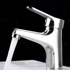 Modern Brass Bathroom Sink Faucet Round Lever Handles Sink Faucet