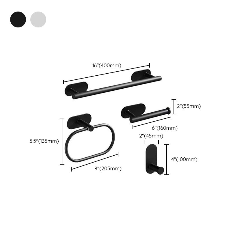 Metal Bathroom Set 4-piece Modern Style Bathroom Fixtures Set