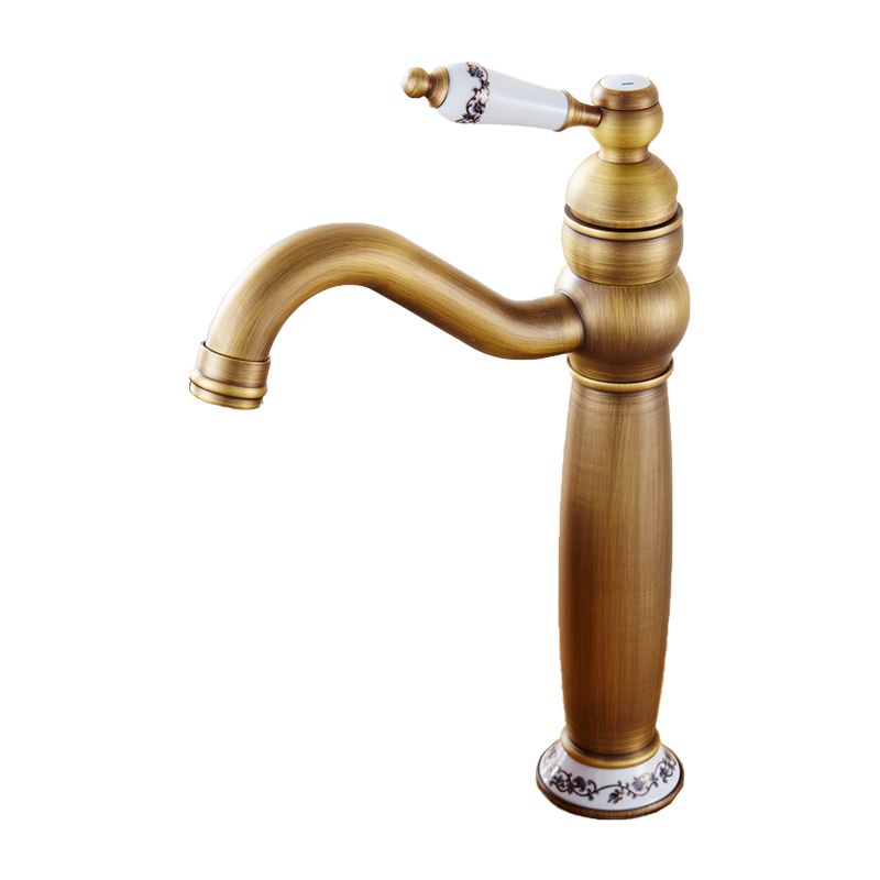 Round Basin Faucet Bathroom Faucet Single Lever High Arc Basin Faucet