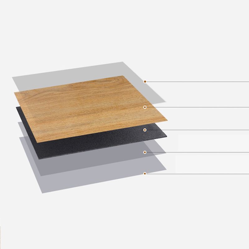 Modern Peel & Stick Mosaic Tiles Plastic Wood Look Fading Resistant Vinyl Plank