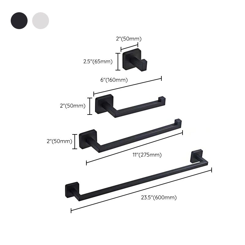 Stainless Steel Bathroom Fittings Modern Style Simple Bathroom Fitting Set
