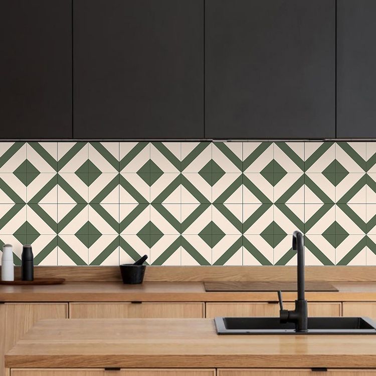 PVC Peel and Stick Wall Tile Square Single Tile Wallpaper with Slip Resistance