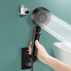 Adjustable Water Flow Shower Head Combination 5 Spray Patterns Hand Shower