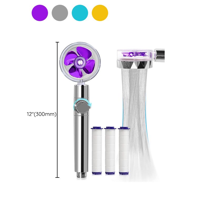 Contemporary Handheld Supercharged Showerhead Round 3 Setting Spray Head