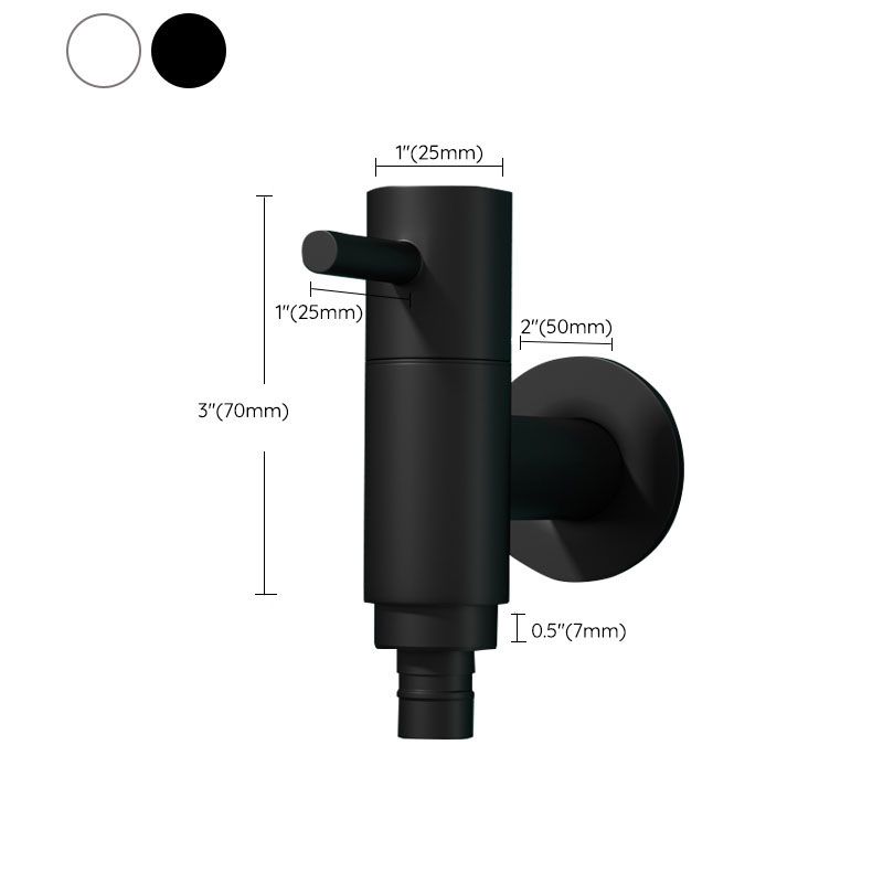 Contemporary Wall-Mounted Bathroom Faucet One Hole Solid Brass Round Faucet