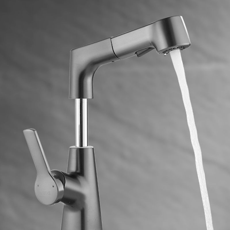 Swivel Spout Sink Faucet Brass Bathroom Low Arc Mixer