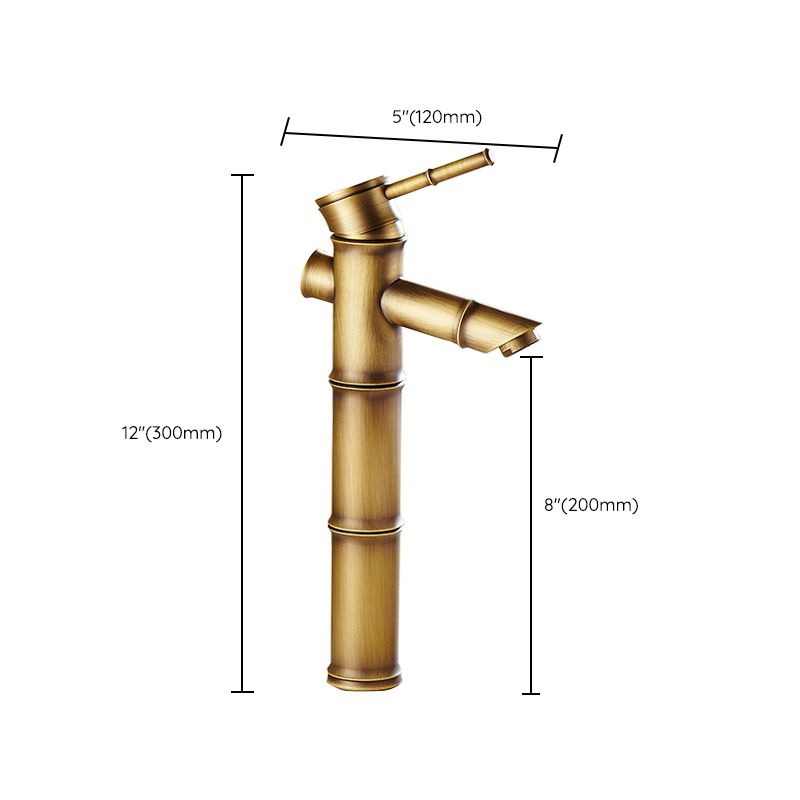 Country style single hole basin faucet with a lever handle