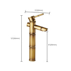 Country style single hole basin faucet with a lever handle