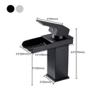 Basin faucet lever handle waterfall outlet bathroom fixture