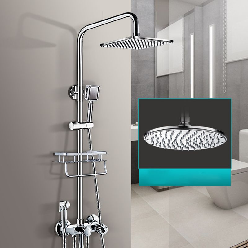 Contemporary Shower Head Combination Polished Stainless Steel Ceiling Mounted Shower Head