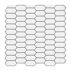 Modern Peel & Stick Field Tile PVC Hexagon Mosaic Tile Peel and Stick Back Wall