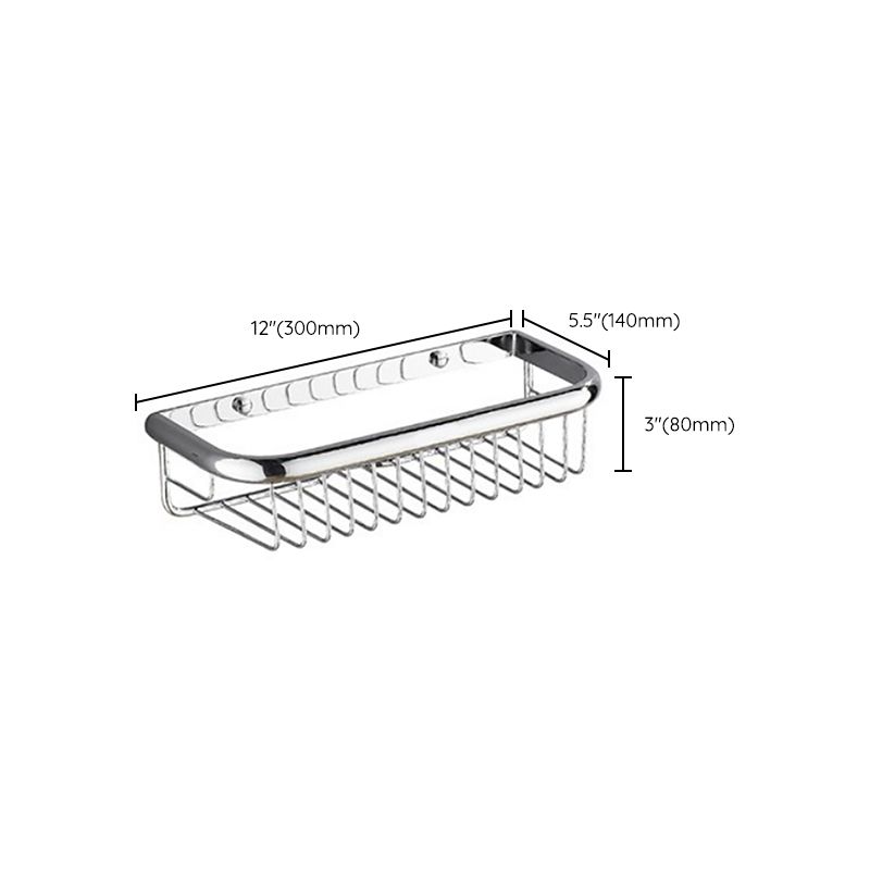Polished Chrome Modern Bathroom Accessory Set Silver Towel Holder/Bath Shelf