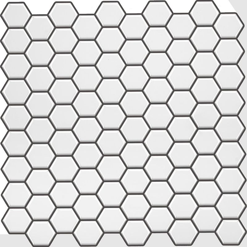 Polygon Metal Peel and Stick Back Wall Tile PVC Peel and Stick Tile for the Kitchen