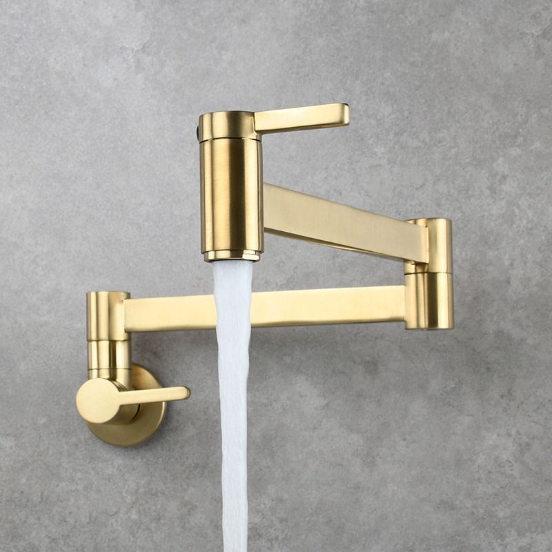 1-handle brushed nickel widespread faucet 1 hole wall-mounted bathroom faucet with brass