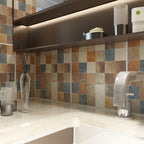 Peel & Stick Tiles Square Stain Resistant Plastic Peel and Stick Tiles for Kitchen 20 Pack