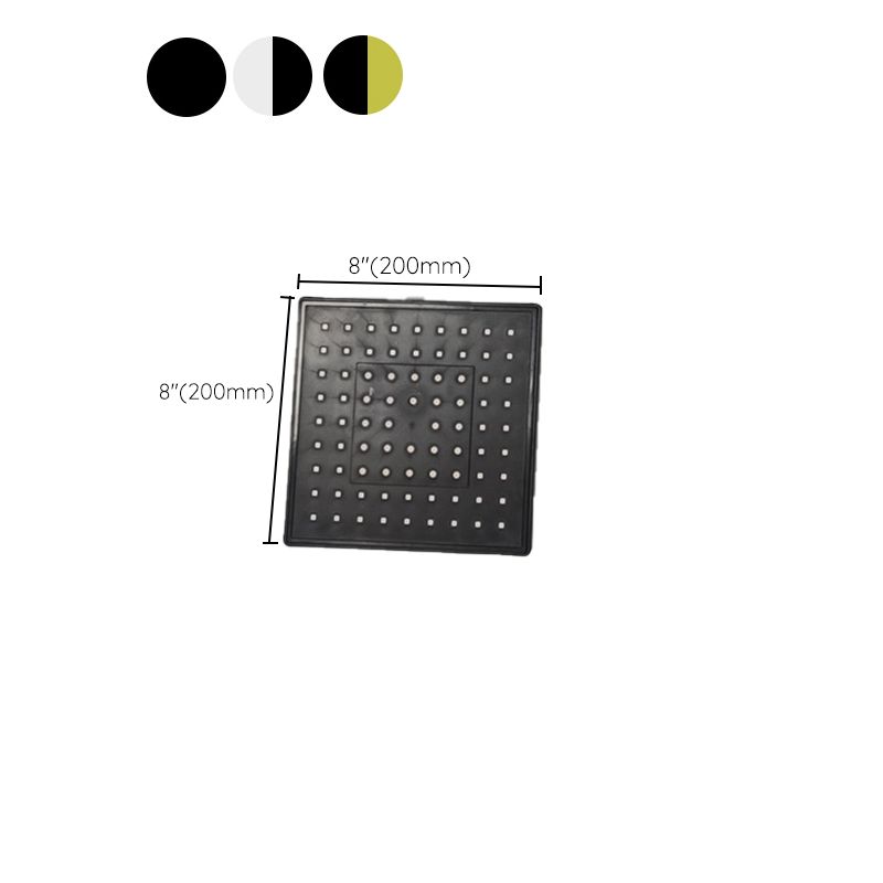 Square Shower Head Combination Standard Spray Pattern with Hand Shower