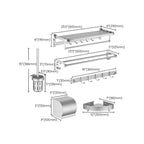 Contemporary Silver Bathroom Accessories as Individual Piece or in Set
