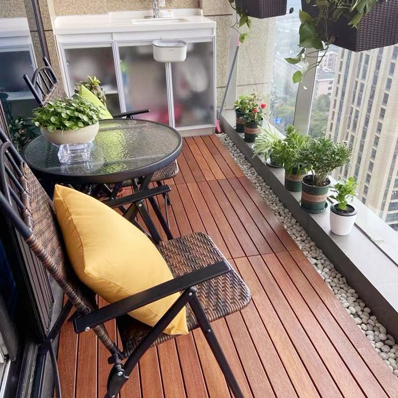 Outdoor Patio Water-Repellant Composite Wood Click Decking Board