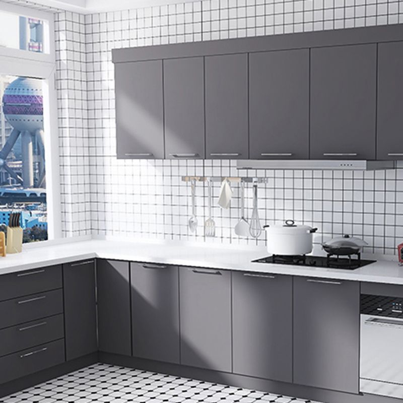 Modern rectangular Peel and Stick backsplash tile PVC wallpaper