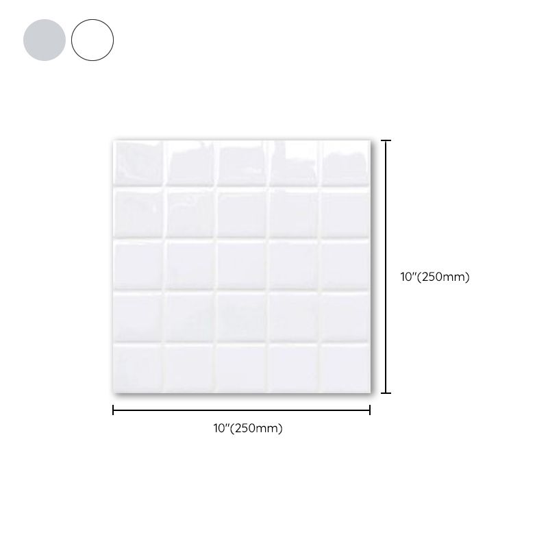 White Mosaic Peel & Stick Tile Waterproof Kitchen Backsplash Wallpaper