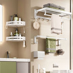 Modern Bathroom Hardware Set Towel Bar White Bath Shelf Bathroom Hardware Set
