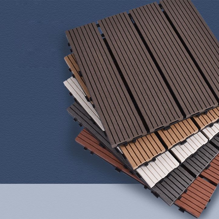 11 Pack 12" X 12" Square Deck/Patio Tiles Snap Fit for Outdoor Patio Tiles