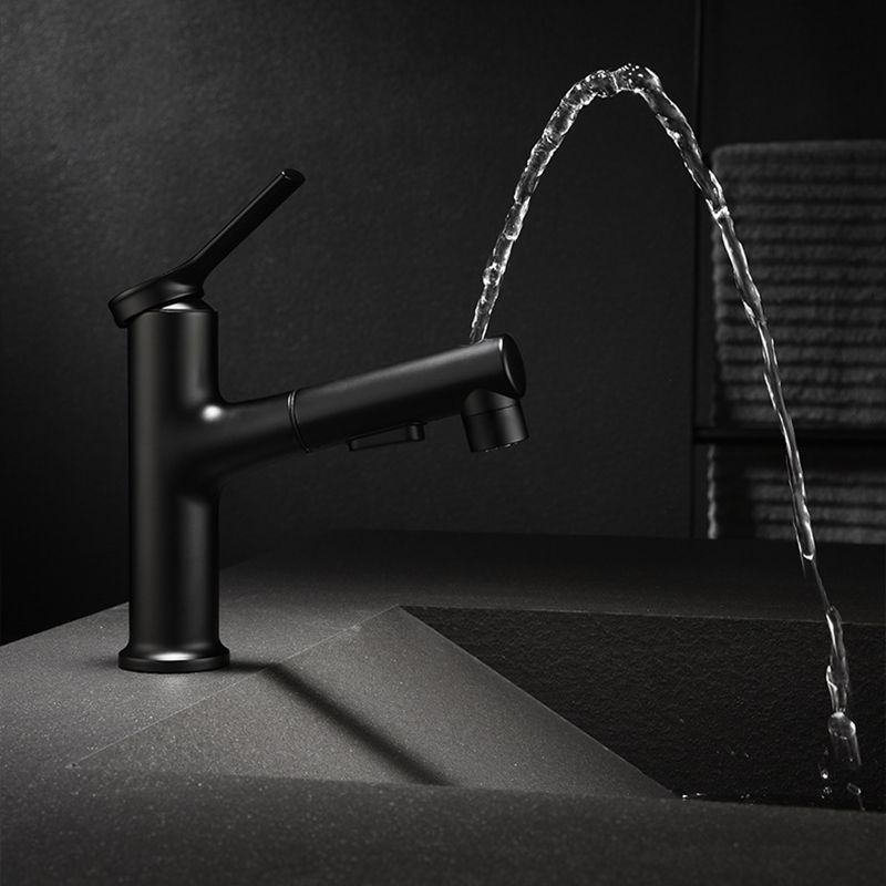 Modern Basin Faucet Copper Single Handle Low Arc Basin Faucet for Bathroom