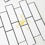 Plastic Peel & Stick Subway Tiles Contemporary Waterproof Peel & Stick Subway Tiles