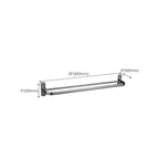 Contemporary bathroom accessory set made of aluminum with towel holder/bath shelf