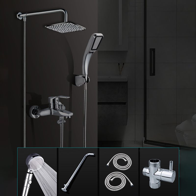 Contemporary Shower Head Combination Polished Stainless Steel Ceiling Mounted Shower Head