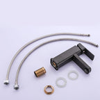 Industrial Bathroom Faucet Stainless Steel Lever Handles with Water Hose Sink Faucet