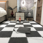 Color-fade-resistant carpet tile Solid color interlocking carpet tile