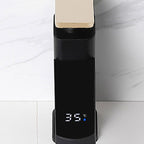 Contemporary sink faucet Digital display Monochrome Low arch basin Bathroom sink