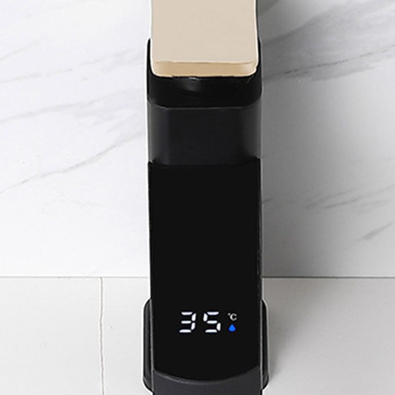 Contemporary sink faucet Digital display Monochrome Low arch basin Bathroom sink