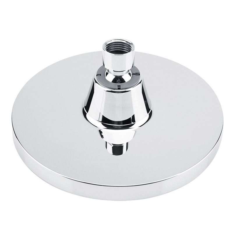 Round Fest Shower Head Silver Single Jet Wall Mounted Shower Head