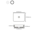 Contemporary sink with pop-up drain porcelain rectangular basin