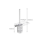 Silver Modern Bathroom Accessory Set with Bath Shelf/Towel Rack & Bathrobe Hook