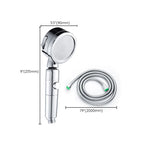 Contemporary Handheld Showerhead Round 3 Settings Sprayhead in Silver