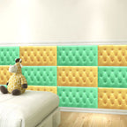 Modern Wall Panel Smooth Wall Indoor Upholstered Board Set of 4