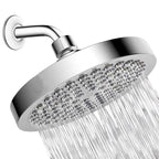 Contemporary Shower Combination Fixed Shower Head Stainless Steel Wall Mounted Round Shower Head