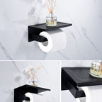 5-piece Modernism Bathroom Accessory Set in Matte Black Stainless Steel