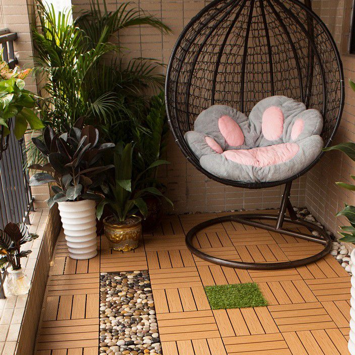 Composite deck tiles Connectable waterproof floor tiles