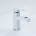 Contemporary sink faucet Digital display Monochrome Low arch basin Bathroom sink