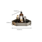 Contemporary Aluminum Bathroom Accessory Set Gray Bath Shelf